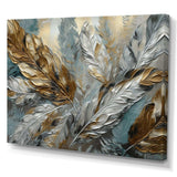 Silver And Gold Expressions Of Freedom I - Geometric Canvas Wall Art