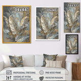 Gold Feather Extravaganza V - Floral Canvas Wall Art