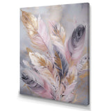 Pink Feather Wanderlust - Floral Canvas Wall Art