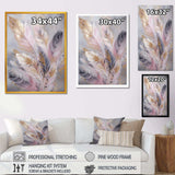 Pink Feather Wanderlust - Floral Canvas Wall Art