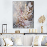 Pink Feather Boho Majesty I - Floral Canvas Wall Art