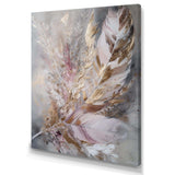 Pink Feather Boho Majesty I - Floral Canvas Wall Art