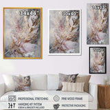 Pink Feather Boho Majesty I - Floral Canvas Wall Art