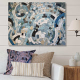 Blue And White Bohemian Medley - Geometric Canvas Wall Art