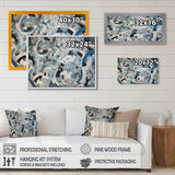 Blue And White Bohemian Medley - Geometric Canvas Wall Art