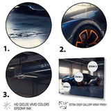 Grey And Orange Rhythms Of Horsepower - Cars American Muscle Canvas Wall Art