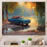 Blue And Yellow Sculpted Speed - Cars American Muscle Canvas Wall Art