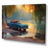 Blue And Yellow Sculpted Speed - Cars American Muscle Canvas Wall Art