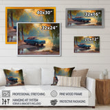Blue And Yellow Sculpted Speed - Cars American Muscle Canvas Wall Art