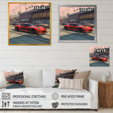 Red And Black Muscle Car Elegance - Cars American Muscle Canvas Wall Art