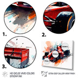 Red And Cream Formula Fury - Cars Race Car Formula 1 Canvas Wall Art