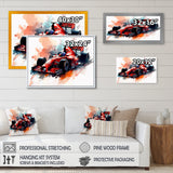 Red And Cream Formula Fury - Cars Race Car Formula 1 Canvas Wall Art
