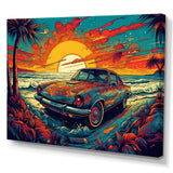 Orange And Blue The Art Of Muscle - Cars American Muscle Canvas Wall Art