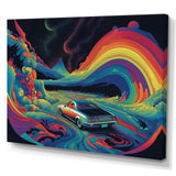 Blue And Orange The Art Of Muscle I - Cars American Muscle Canvas Wall Art