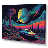 Blue And Purple The Art Of Muscle - Cars American Muscle Canvas Wall Art