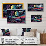 Blue And Purple The Art Of Muscle - Cars American Muscle Canvas Wall Art