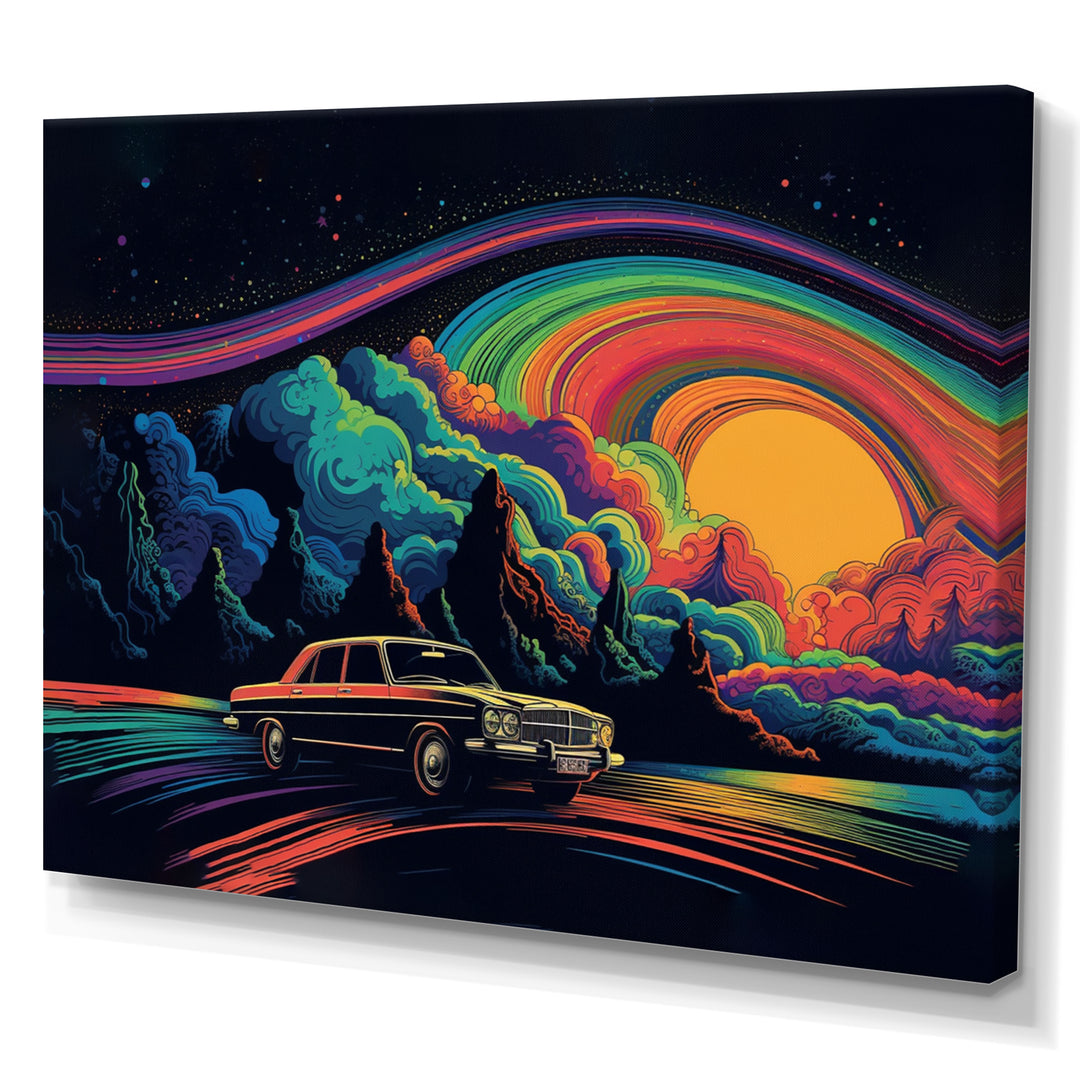 Black And Blue The Art Of Muscle - Cars American Muscle Canvas Wall Art