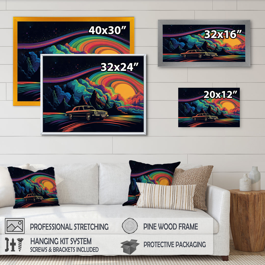 Black And Blue The Art Of Muscle - Cars American Muscle Canvas Wall Art