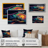 Black And Blue The Art Of Muscle - Cars American Muscle Canvas Wall Art