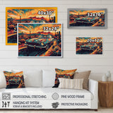 Green And Yellow Muscle Car Melodies - Cars Off-Road Canvas Wall Art