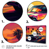 Pink And Black Muscle Car Melodies - Cars Off-Road Canvas Wall Art