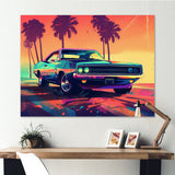 Green And Orange Exquisite Muscle Cars - Cars Off-Road Canvas Wall Art