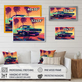 Green And Orange Exquisite Muscle Cars - Cars Off-Road Canvas Wall Art