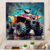 Green And Black Conquering Off road 4x4 - Motorcycle Canvas Wall Art