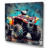 Green And Black Conquering Off road 4x4 - Motorcycle Canvas Wall Art