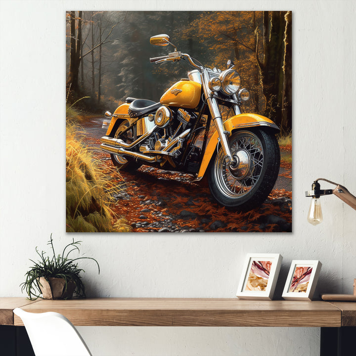 Trailblazing Motorcycle Adventure - Motorcycle Canvas Wall Art