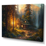 Forest Escape Cabin I - Landscapes Canvas Wall Art