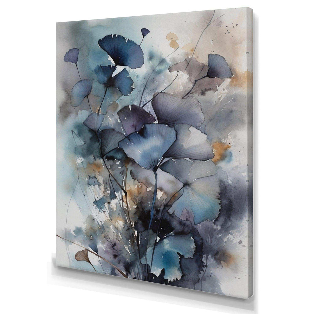 Blue And Flowers Bouquet Interpretation - Floral Canvas Wall Art