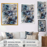 Blue And Flowers Bouquet Interpretation - Floral Canvas Wall Art