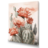 Red Desert Cactus - Floral Canvas Wall Art