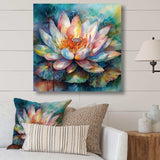 Pink Lotus Floral Dreams II - Floral Canvas Wall Art