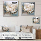 White Lotus Floral Melodies - Floral Canvas Wall Art