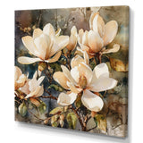 Cream Magnolia Symphony - Floral Canvas Wall Art