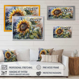 Yellow Sunflower Symphony IV - Floral Canvas Wall Art