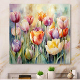 Garden Of Tulips - Floral Canvas Wall Art