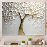 White Orchid Tree Garden Of Branches V - Landscapes Canvas Wall Art