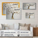 White Orchid Tree Garden Of Branches V - Landscapes Canvas Wall Art