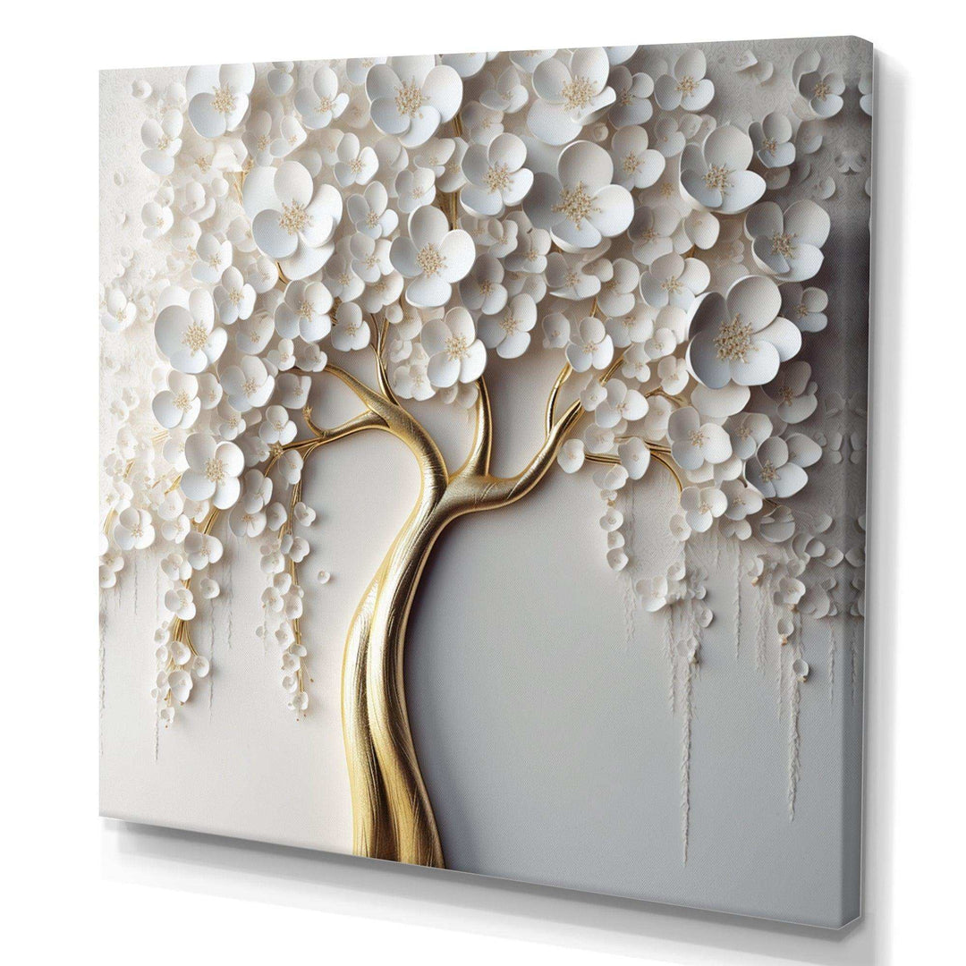 IDesignart White Orchid Tree Garden Of Branches VII - Landscapes Canvas Wall Art