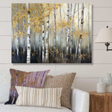 Birch Tree Dense Forest I - Landscapes Canvas Wall Art