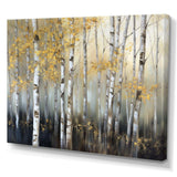 Birch Tree Dense Forest I - Landscapes Canvas Wall Art