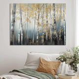 Birch Tree Dense Forest V - Landscapes Canvas Wall Art