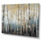 Birch Tree Dense Forest V - Landscapes Canvas Wall Art