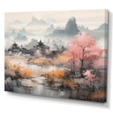 Golden Whispers Of Japon II - Landscapes Canvas Wall Art