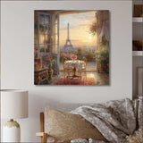 Beautiful Eiffel Tower In Paris II - Cityscapes Canvas Wall Art