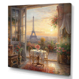 Beautiful Eiffel Tower In Paris II - Cityscapes Canvas Wall Art