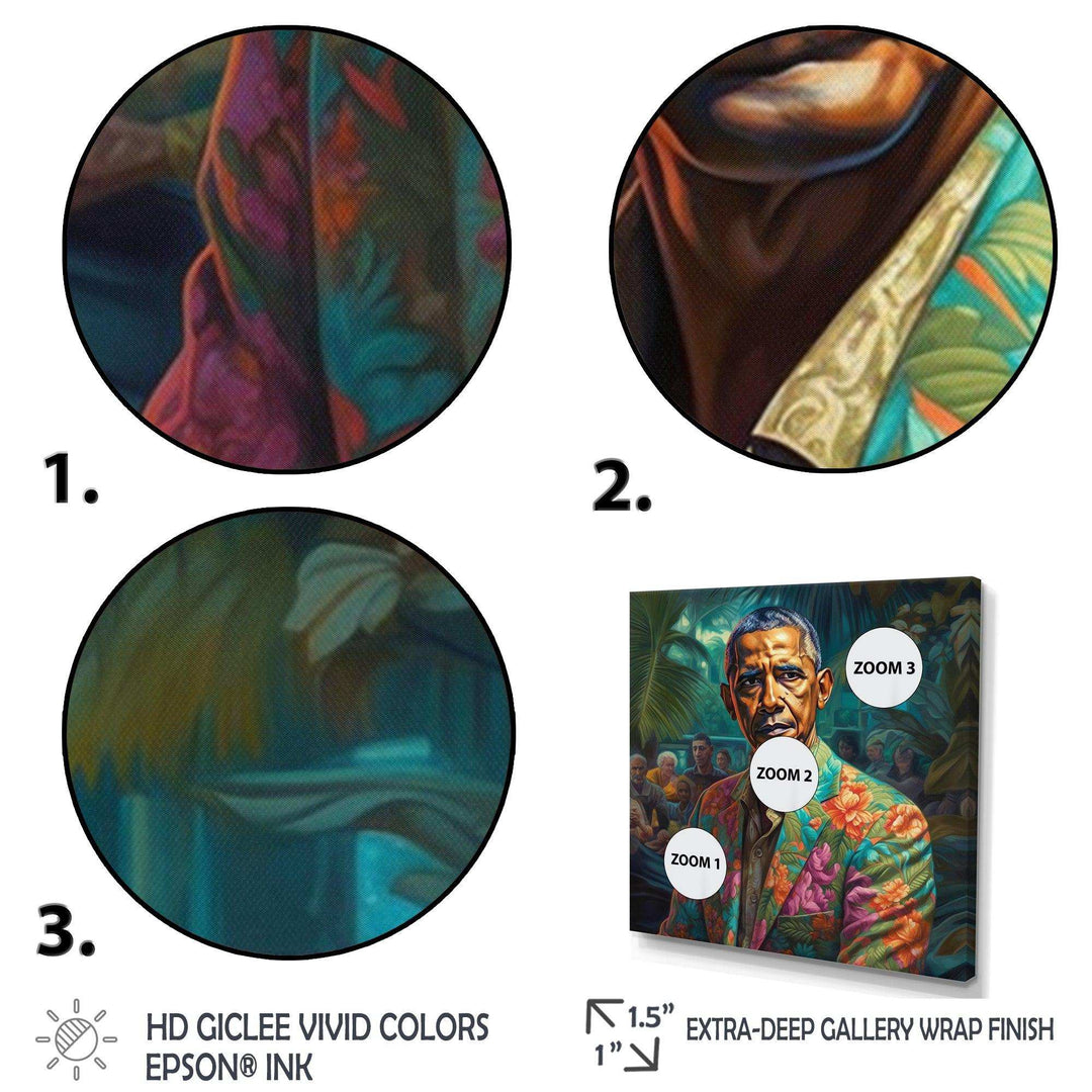 Obama Miami Vibes I - People Canvas Wall Art